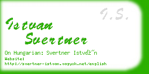 istvan svertner business card